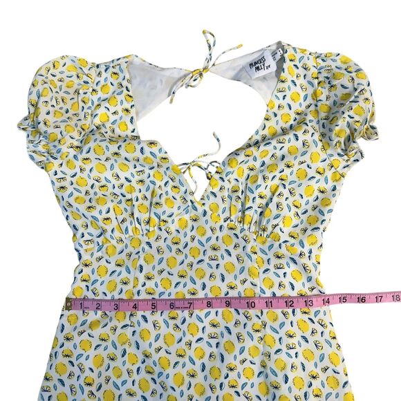 Princess Polly Kasey Lemon Fruit Mini Dress Womens US Size 4 In Yellow Multi - Picture 13 of 16